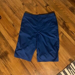Under Armour Blue Flat Front Athletic Shorts